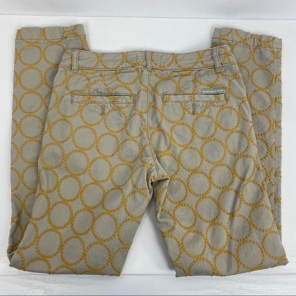 𝅺ANTHROPOLOGIE Relaxed Fit Circle-Embroidered Chinos - Picture 6 of 13